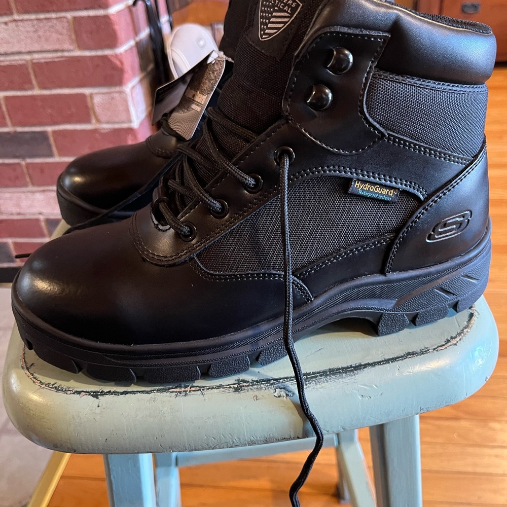 Skechers Black Waterproof Work Shoes